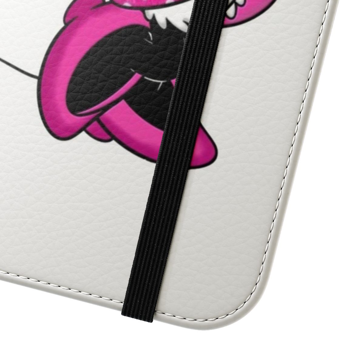 Stylish pink flip cover phone case with cute Minnie Mouse design - Close Up