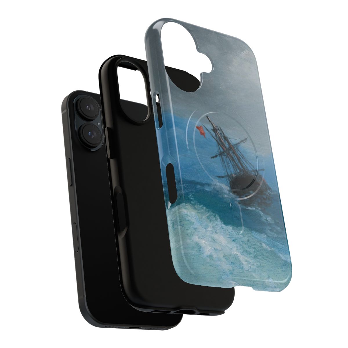 "Gathering Storm" impressionist phone case inspired by the paintings of Ivan Aivazovsky - Layers