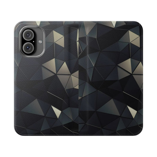 Polygon Noir Geometric Phone Case Cover