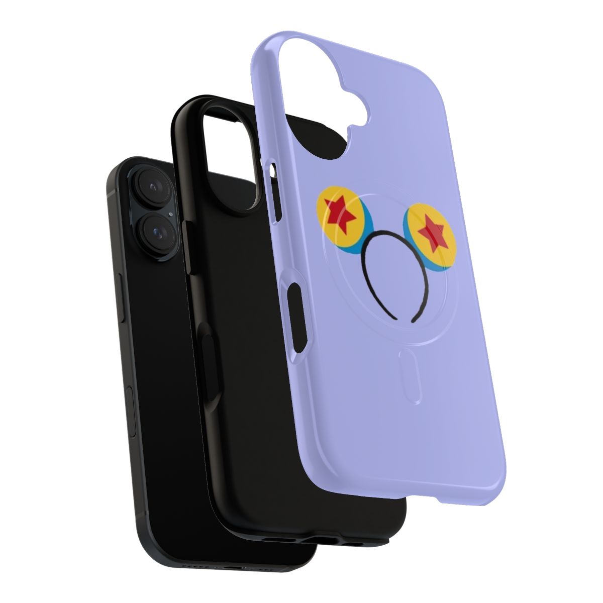 Pixar-inspired magnetic tough phone case with ball ears design - Layers