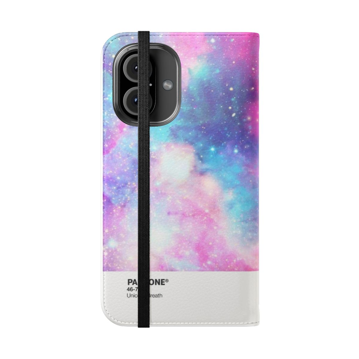 Colorful and stylish unicorn-inspired galaxy phone case - Folded Front