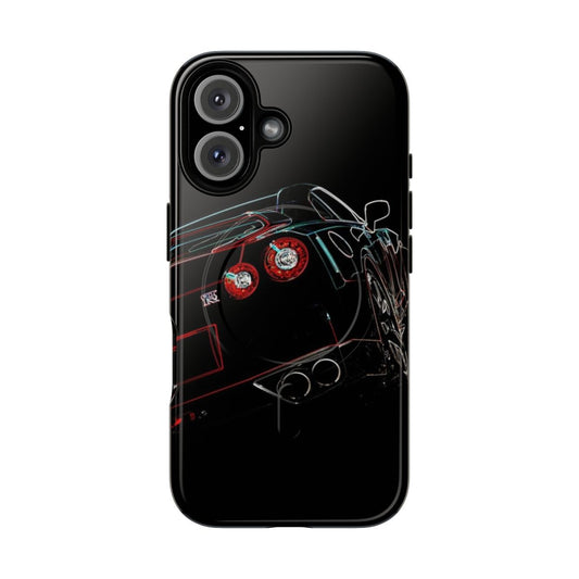 Tough magnetic phone case for Nissan GTR car fans