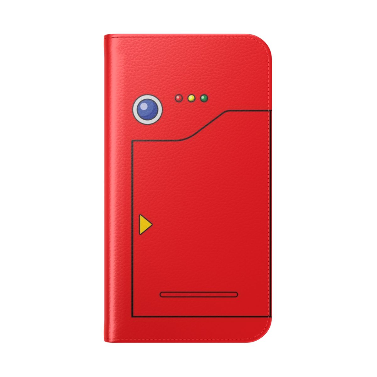 Pokedex-themed phone case with colorful Pokemon pattern - Folded Back