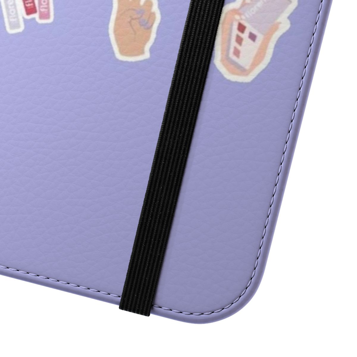 Stylish flip cover phone case with the Florence by Mills logo - Close Up