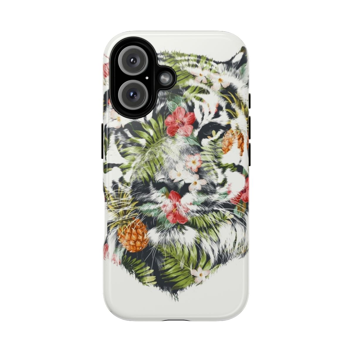 Tropical tiger design on a durable and stylish magnetic phone case