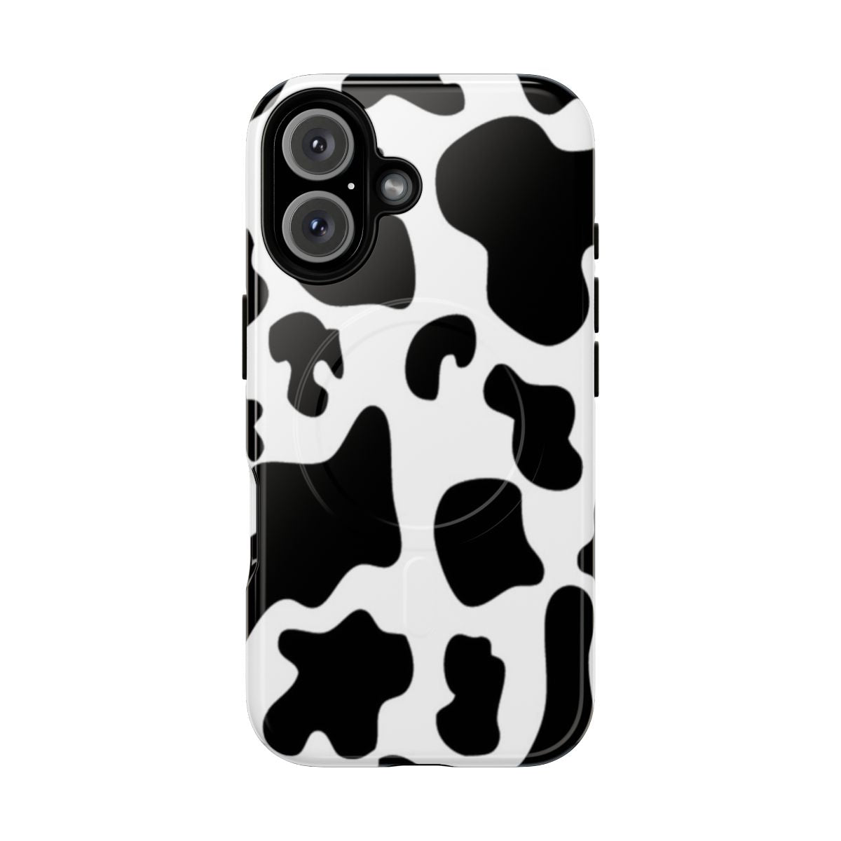 Cow print magnetic tough phone case