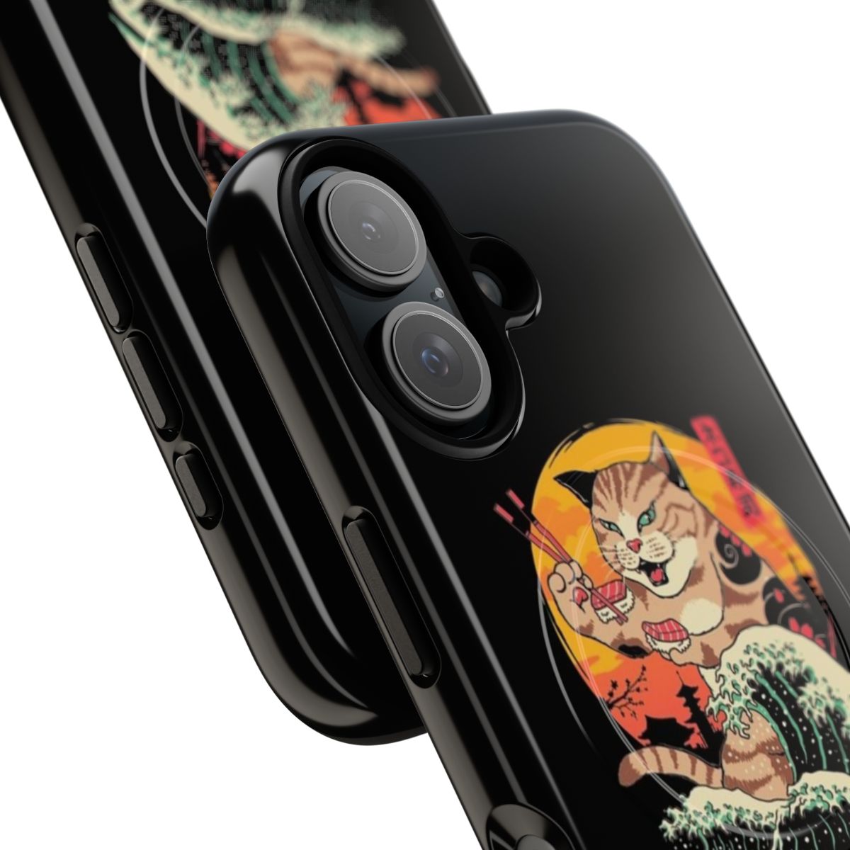 Neko Sushi Wave Magnetic Protective Phone Case - Detail