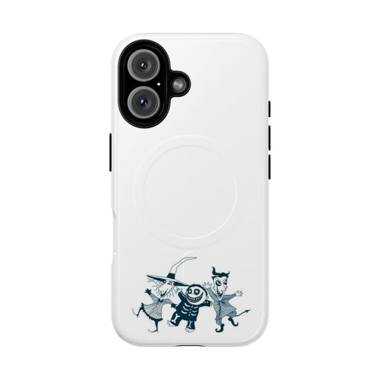 Magnetic tough phone case with The Nightmare Before Christmas characters Lock, Shock, and Barrel