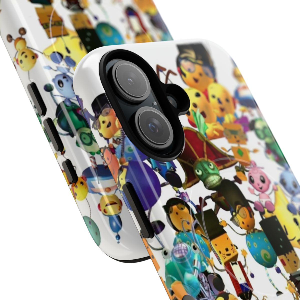 Rolie Polie Olie inspired phone case with characters and group shot design - Detail