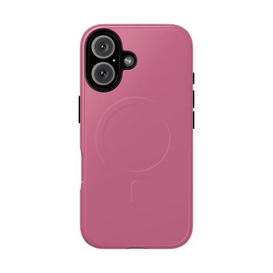 Stylish and durable solid color phone case with magnetic closure