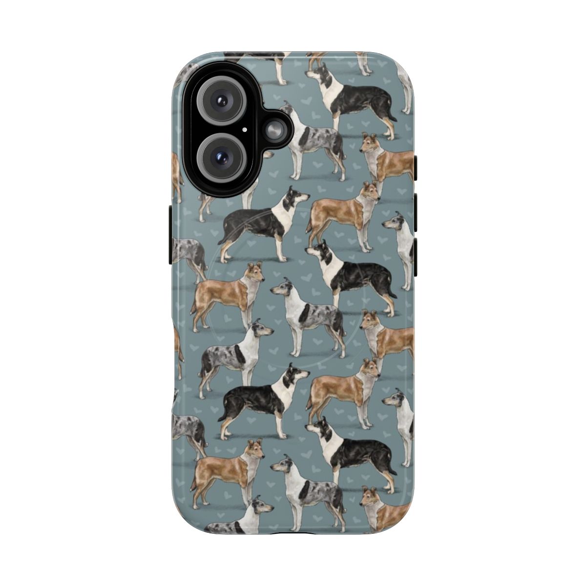 Smooth collie dog breed image on a durable, magnetic phone case