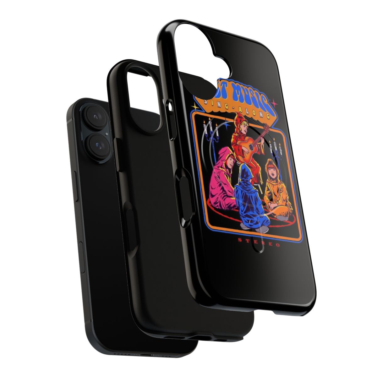 Retro-inspired magnetic phone case featuring cult music designs - Layers