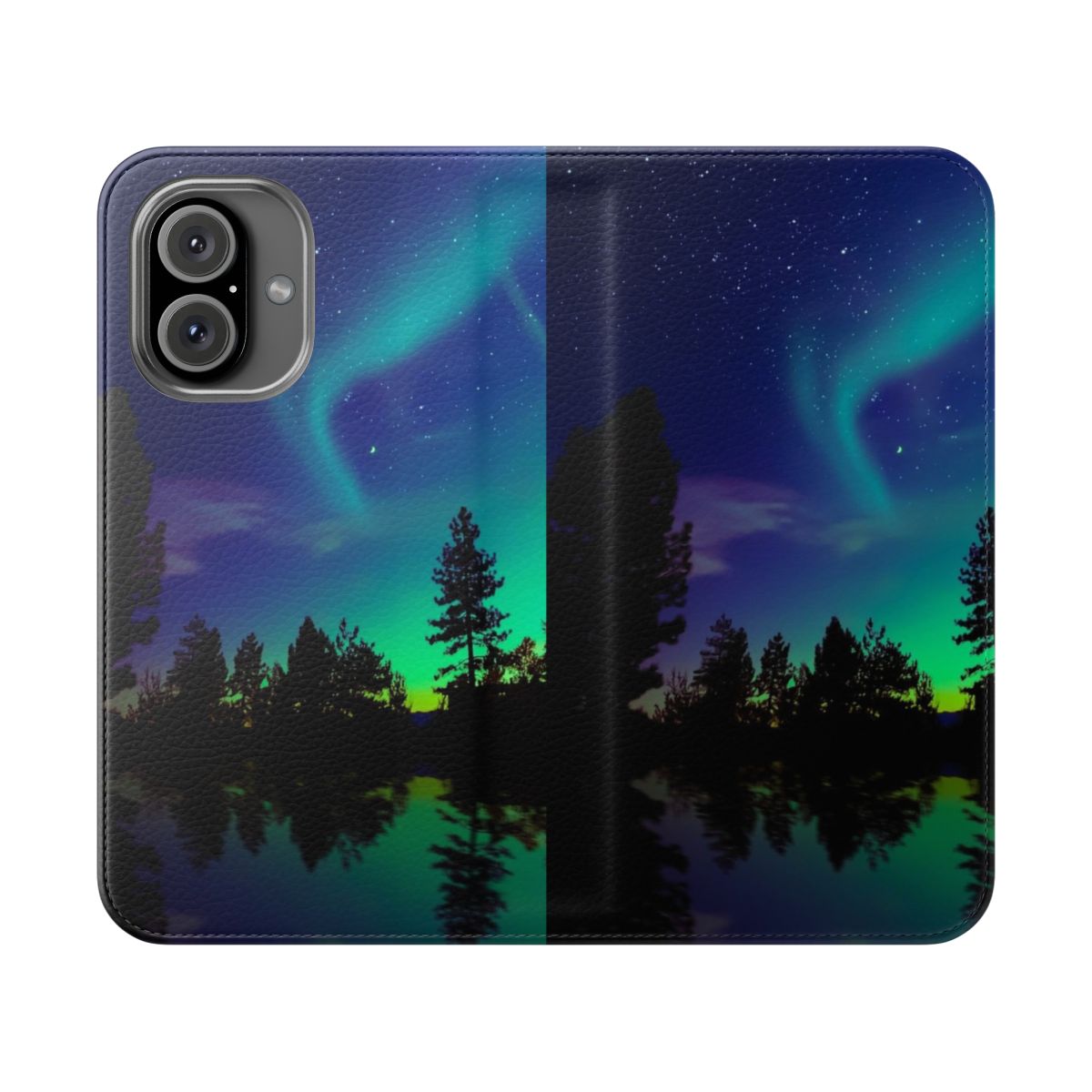 Northern Lights Phone Case with Vibrant Aurora Borealis Design