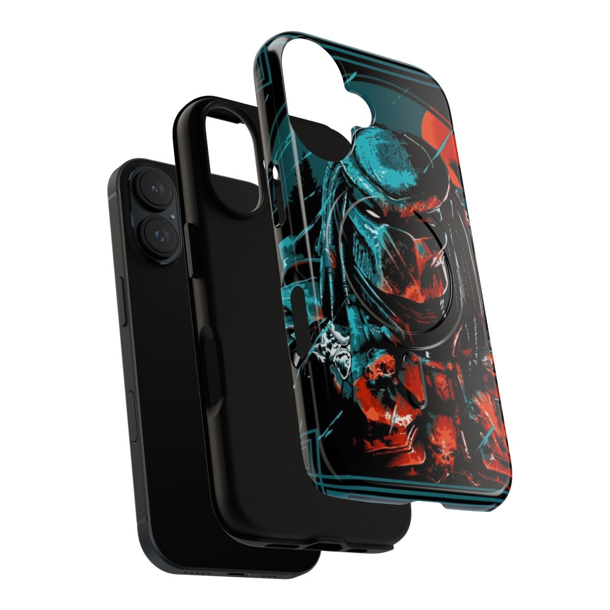 Alien hunter-themed magnetic and tough phone case - Layers