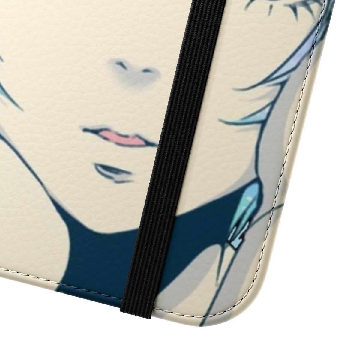 Rei Ayanami from Neon Genesis Evangelion on a blue flip cover phone case - Close Up