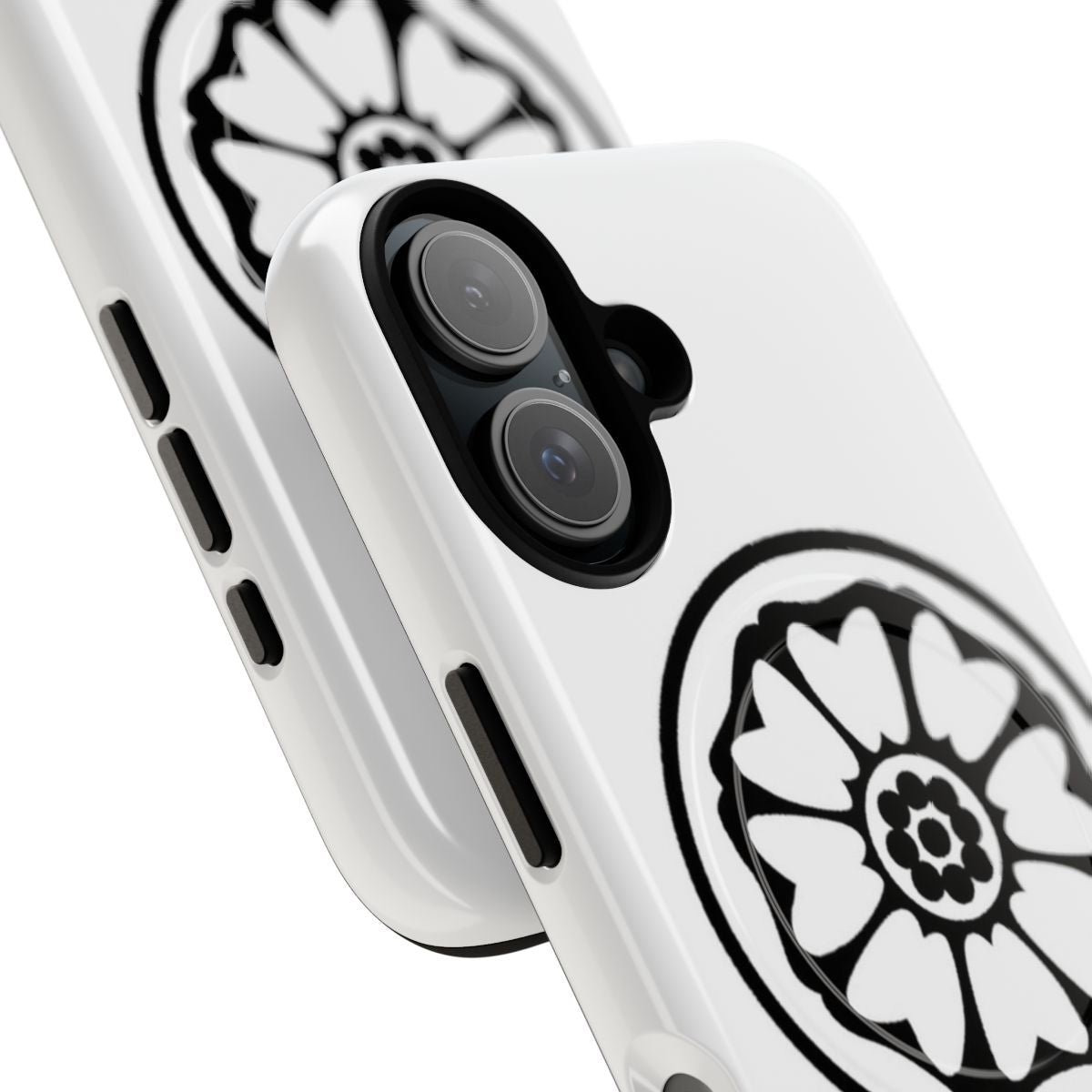 Magnetic tough phone case featuring the iconic White Lotus symbol from the beloved anime series Avatar: The Last Airbender. - Detail