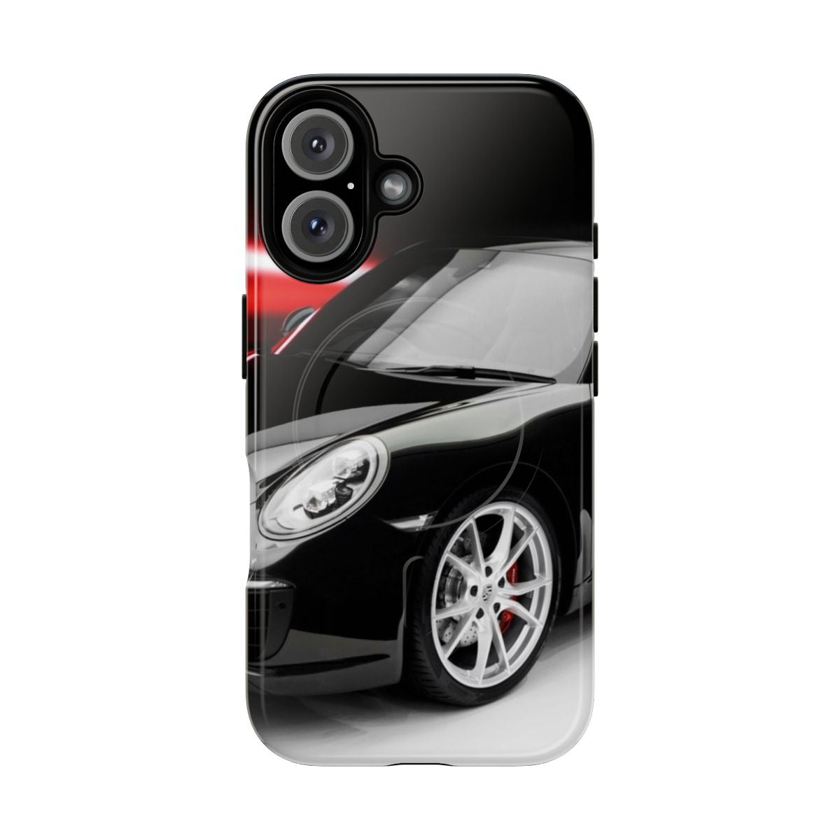 Magnetic tough phone case for 911 sports cars