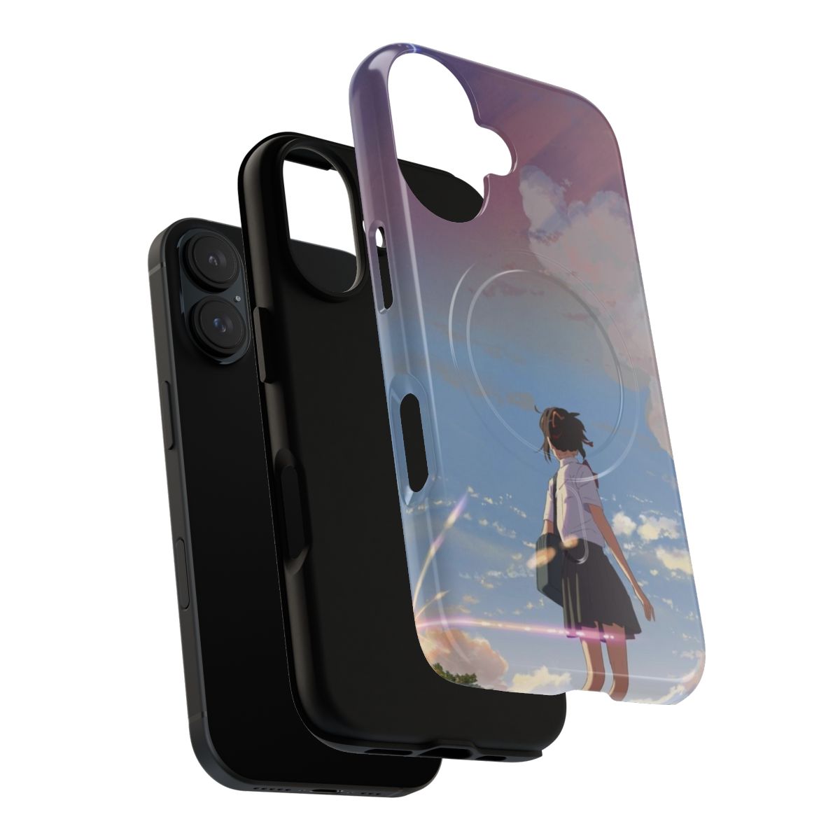 Anime-inspired Mitsuha magnetic tough phone case for your device - Layers