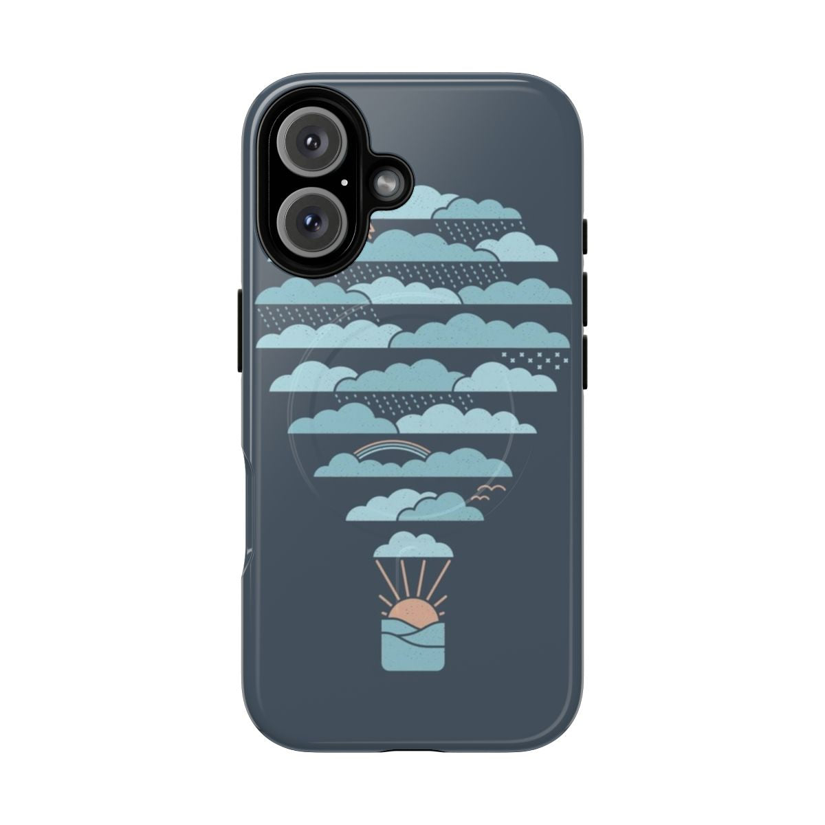 Minimalist weather balloon graphic design phone case