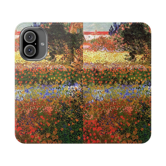 Vibrant floral phone case featuring an oil painting style design inspired by the works of Vincent van Gogh.