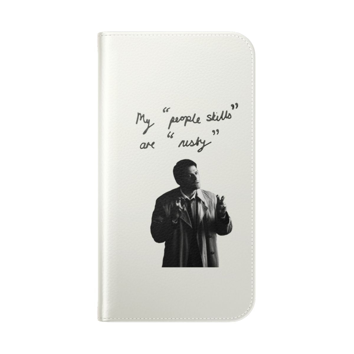 Supernatural "Rusty People Skills" Quote Flip Cover Phone/iPod Case - Folded Back