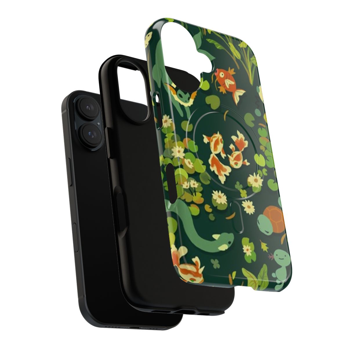 Whirlpool-inspired magnetic tough phone case with floral and vintage patterns - Layers