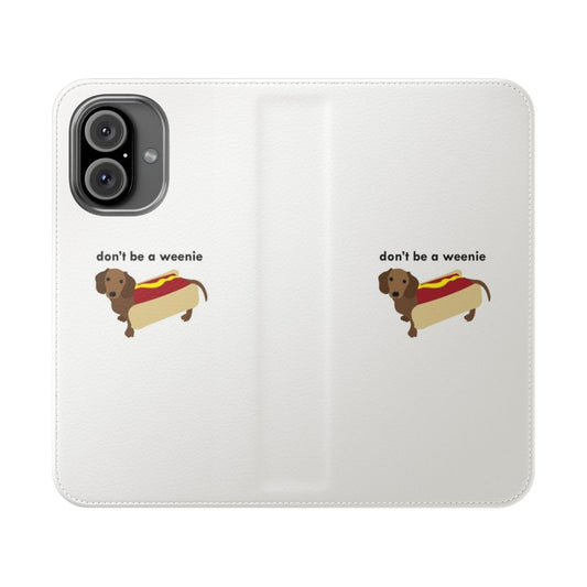 Cute dachshund dog print on a phone case