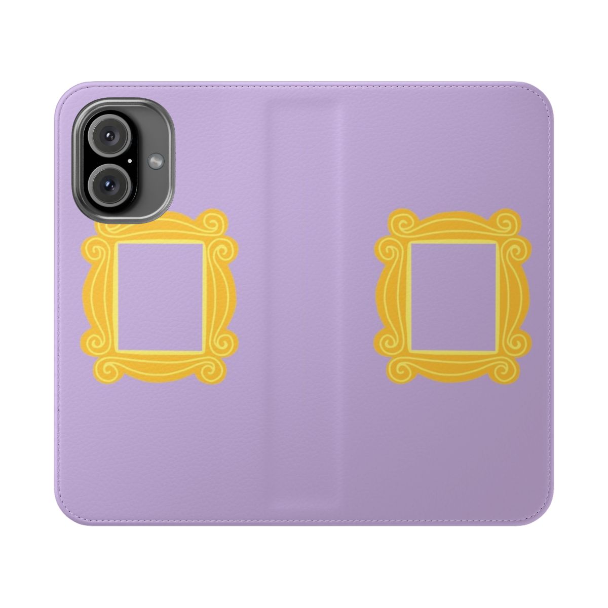 Gold frame flip cover phone case with Friends TV show design