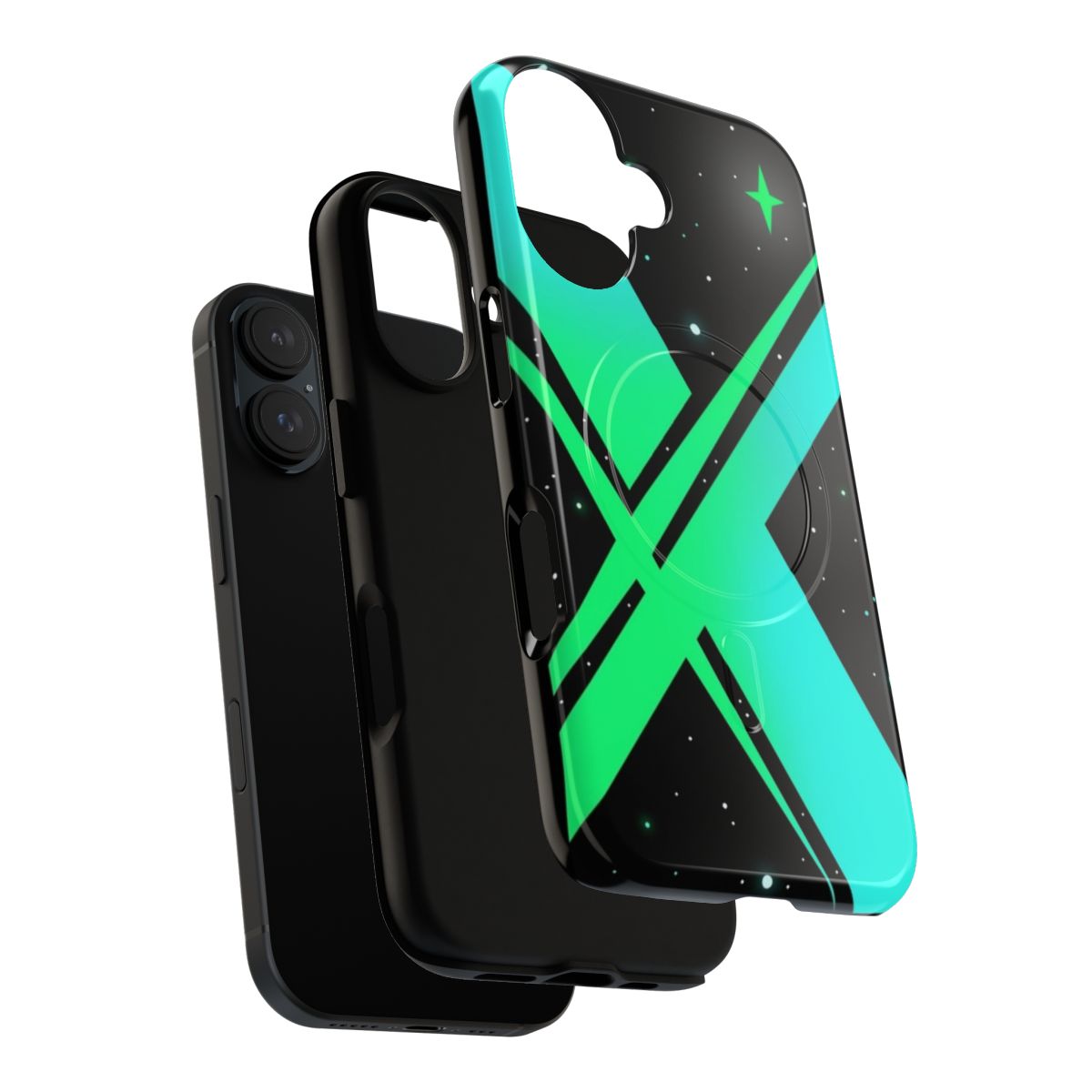 Xenoblade-inspired abstract pattern magnetic tough phone case - Layers