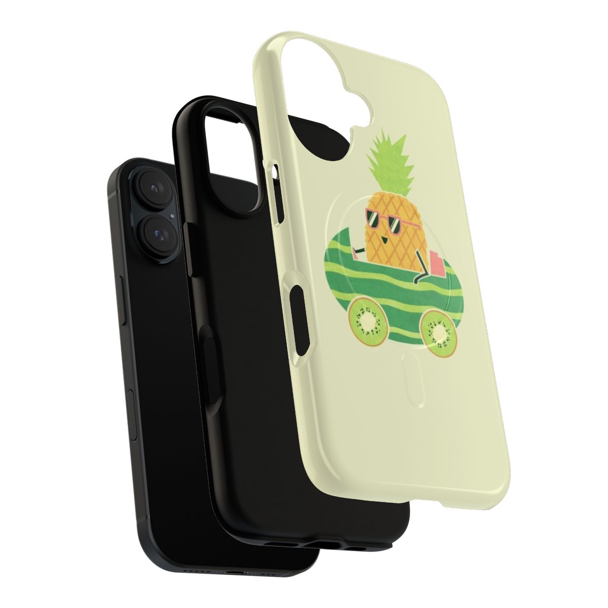 Vibrant summer-themed phone case with magnetic closure and tough design - Layers