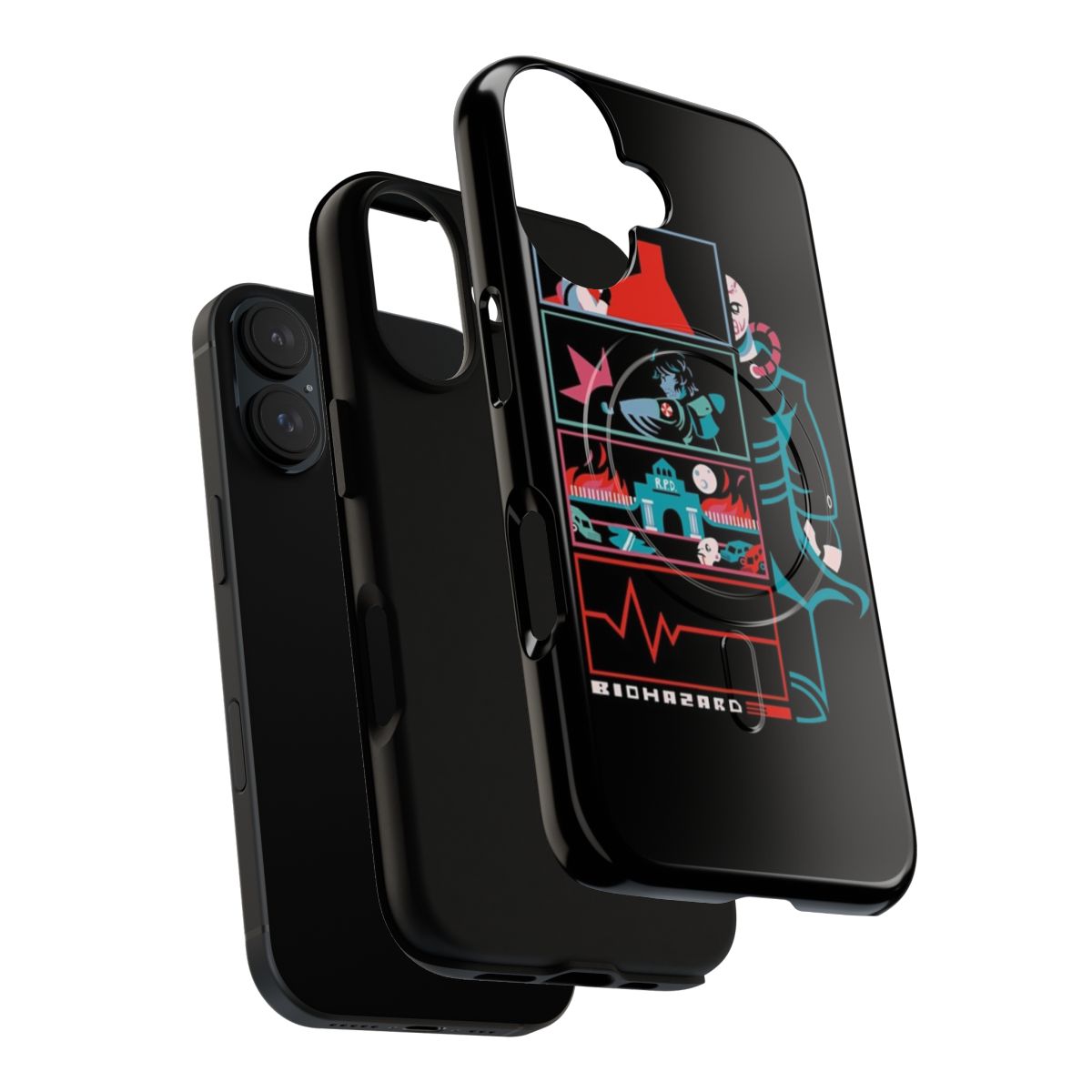 Magnetic protective phone case with Resident Evil Nemesis and Jill Valentine artwork - Layers