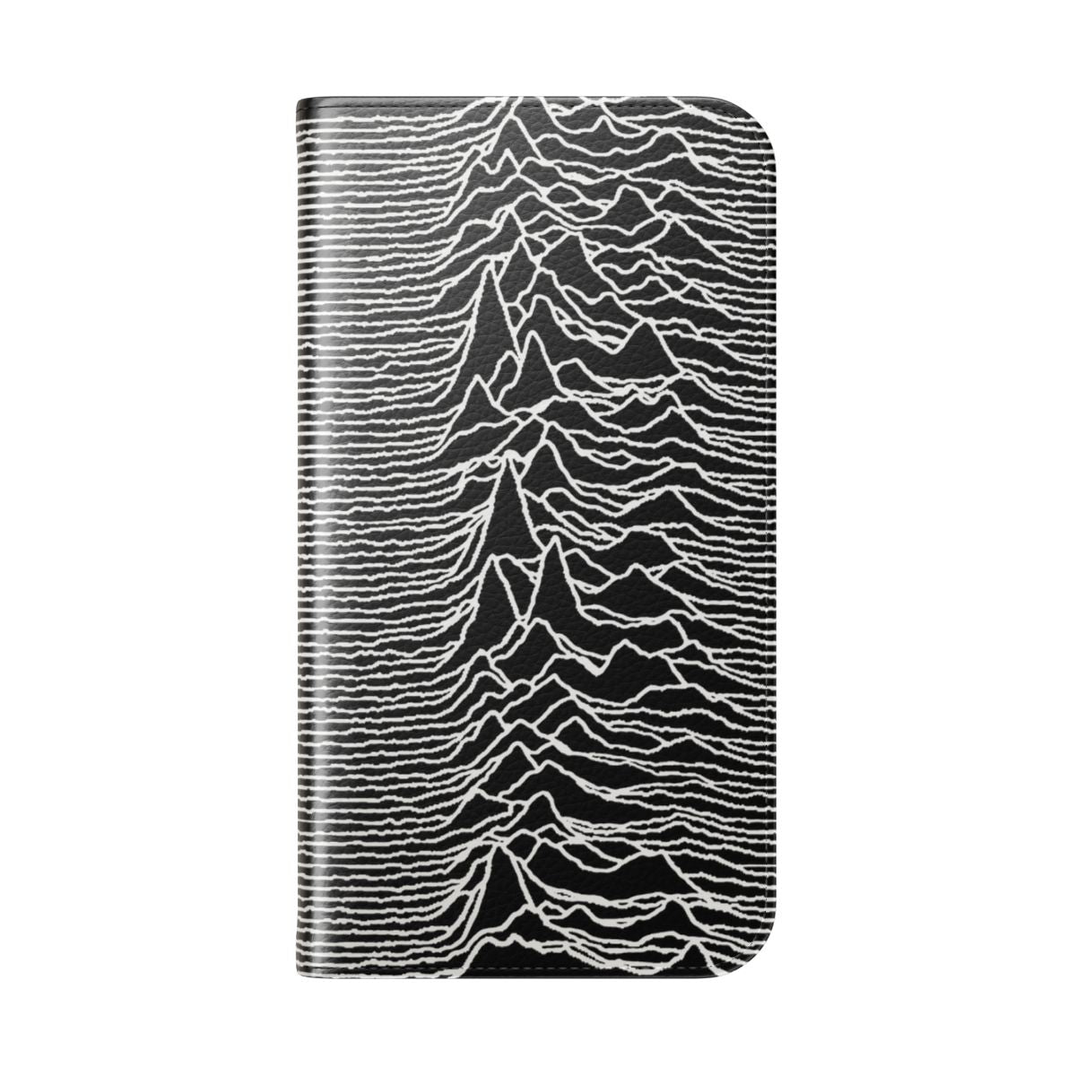 Monochrome abstract waves phone case with pop culture inspired design - Folded Back