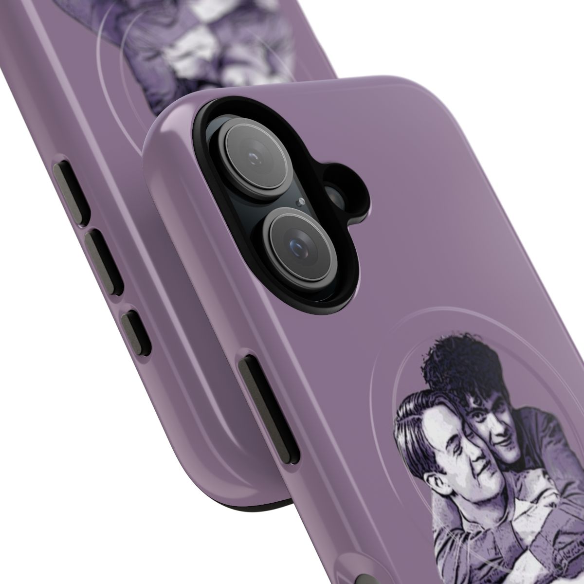 Heartstopper-inspired magnetic tough phone case featuring Nick Nelson and Charlie Spring - Detail