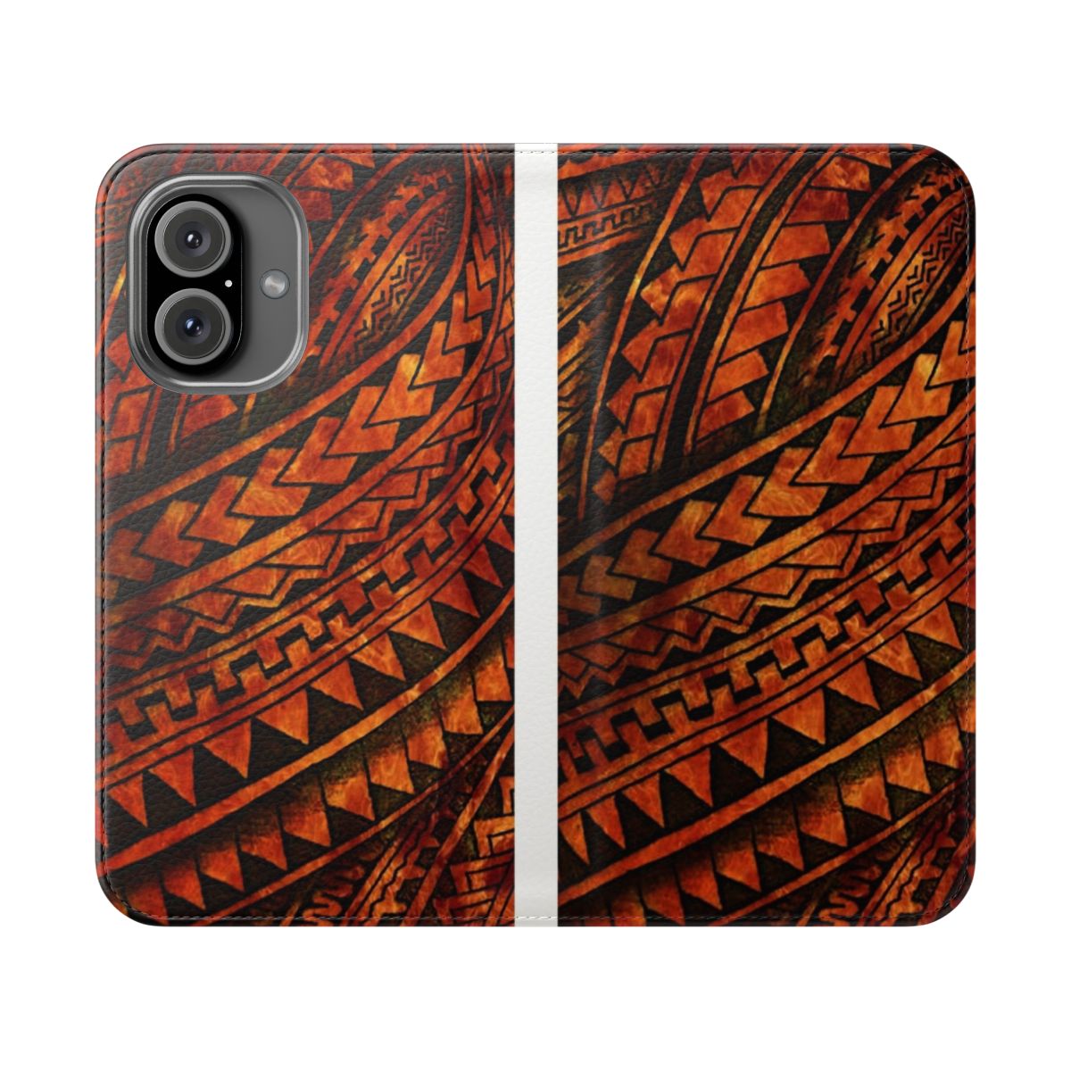 Polynesian-inspired tribal phone case with tropical designs