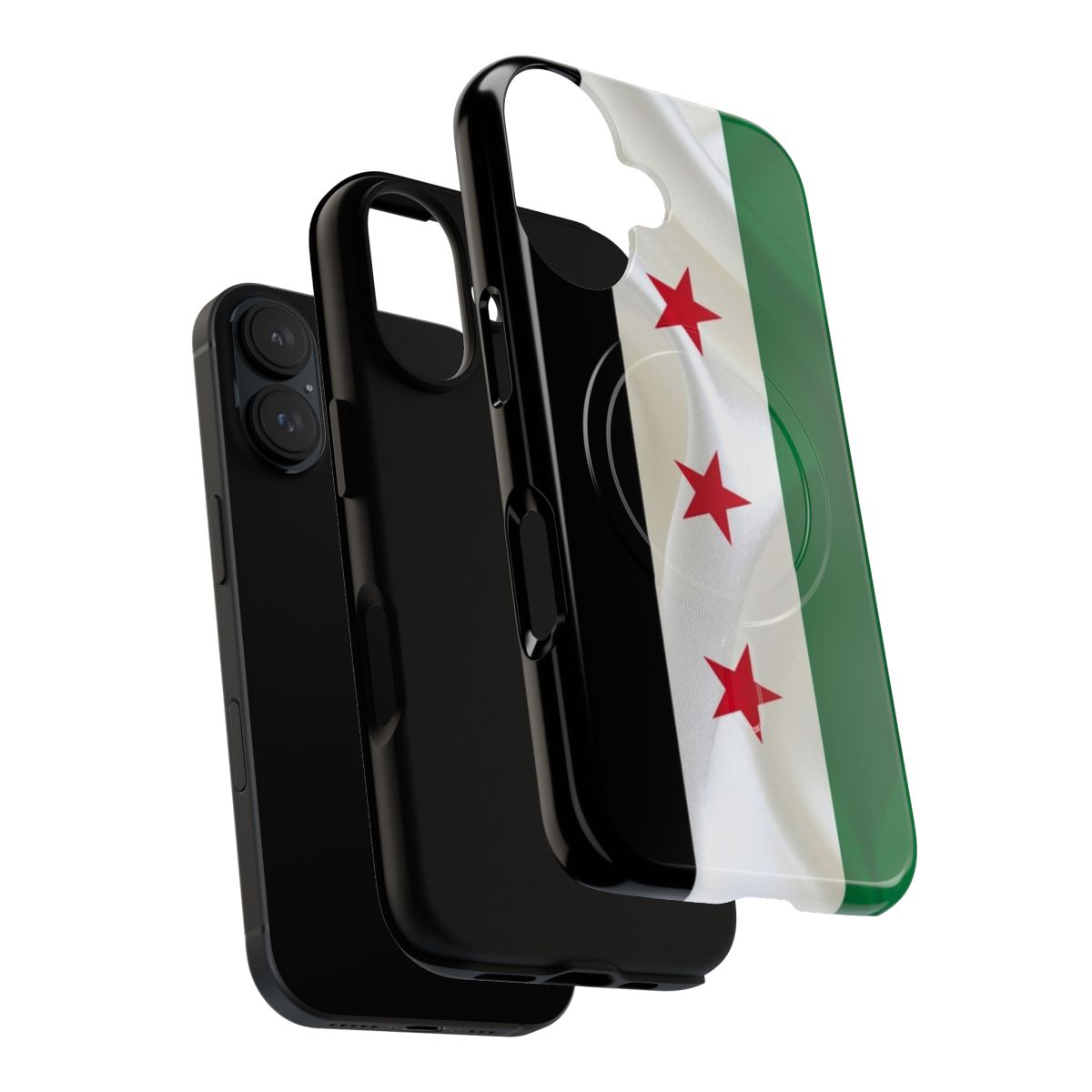 Stylish phone case featuring the flag of Syria - Layers