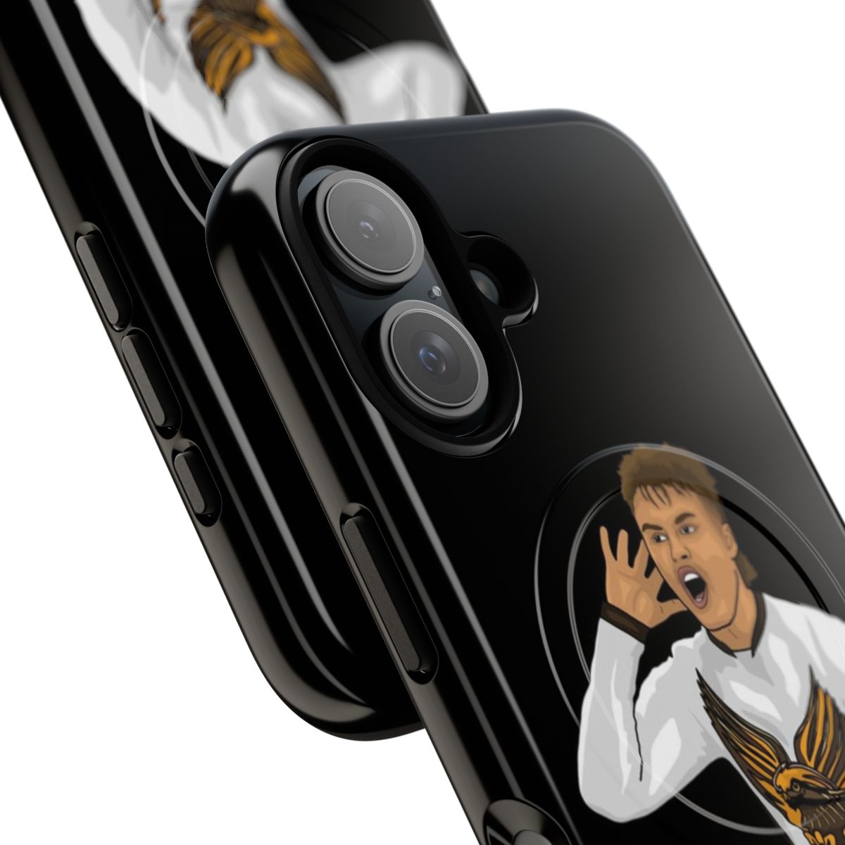 Durable magnetic phone case featuring Jack Ginnivan of the Hawthorn Hawks AFL team - Detail