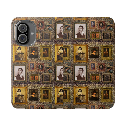 Flip cover phone case featuring portraits of beloved "What We Do in the Shadows" vampire characters