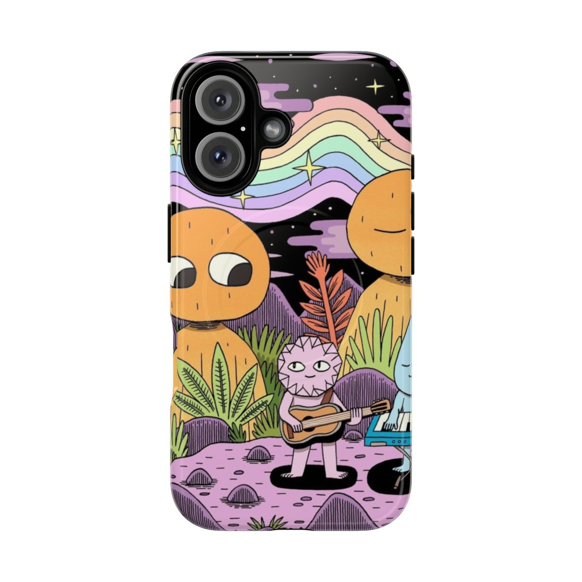 Colorful cosmic-themed magnetic tough phone case