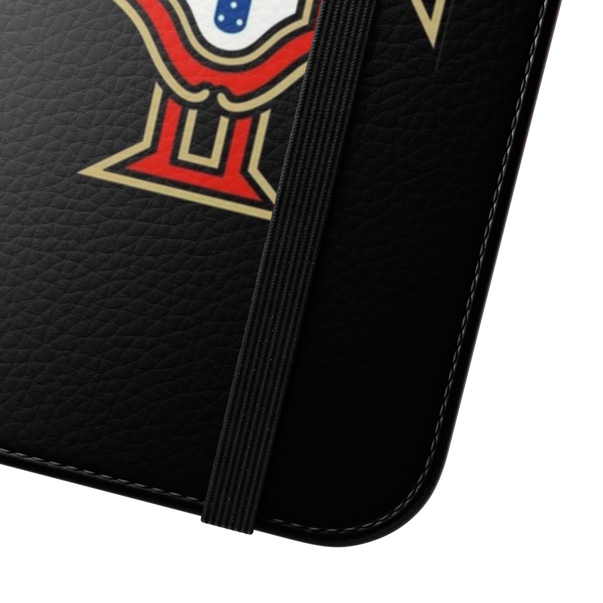 Colorful Portugal-inspired flip cover phone case with national flag and soccer elements - Close Up