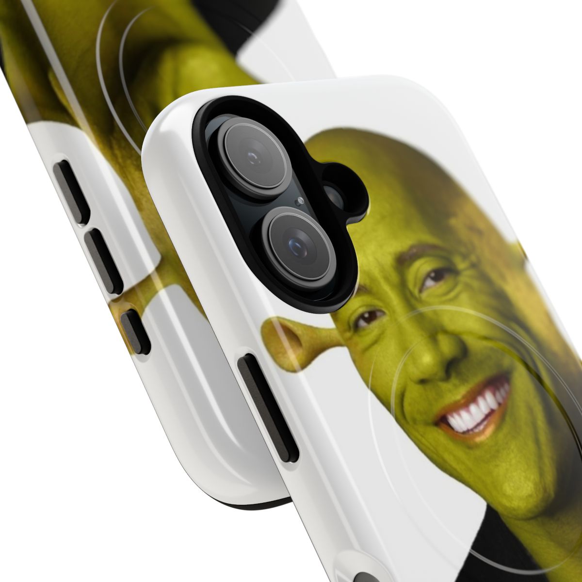 Shrek-inspired magnetic tough phone case with Dwayne "The Rock" Johnson design - Detail