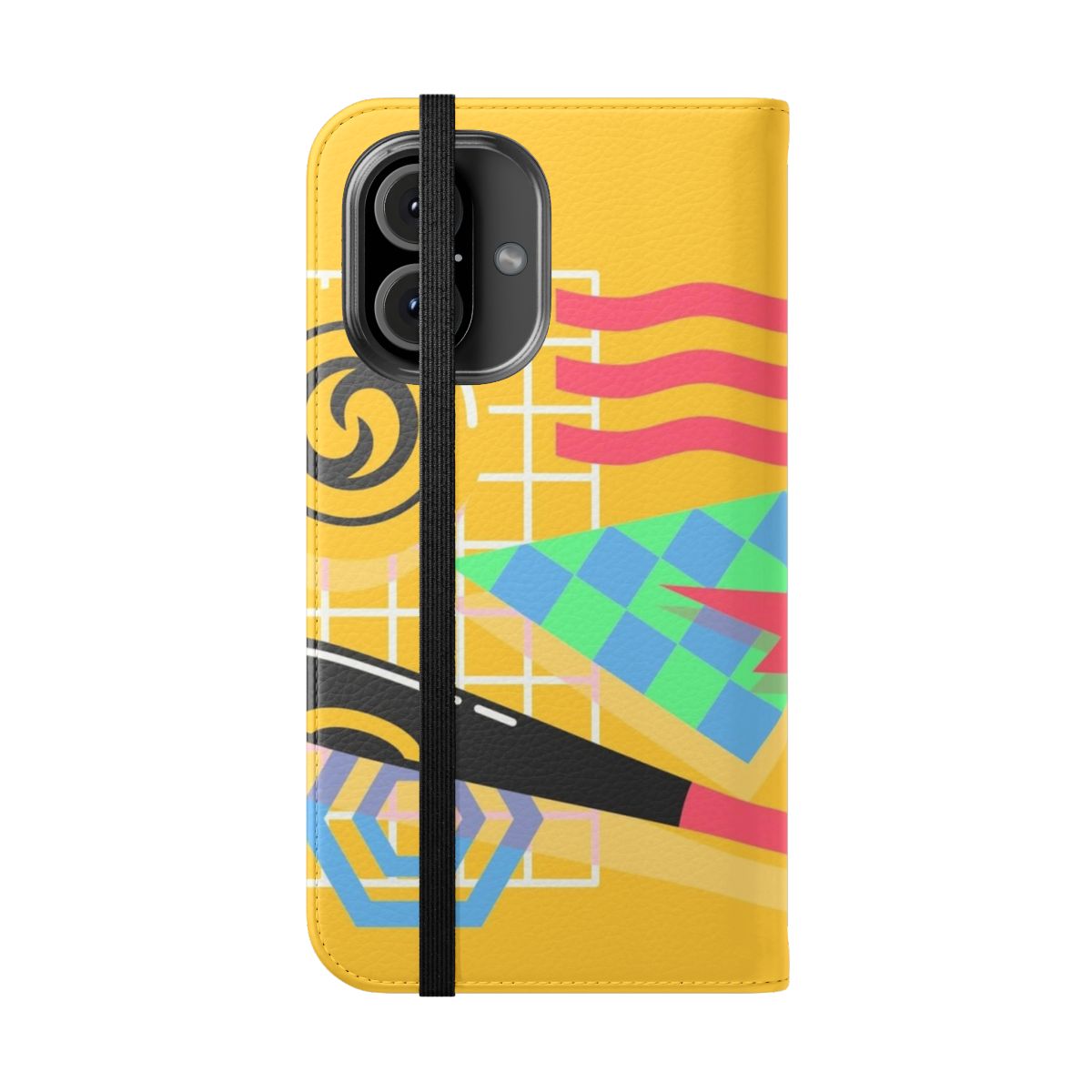 Retro-style phone case featuring Earthbound/Mother game aesthetic with Ness character - Folded Front