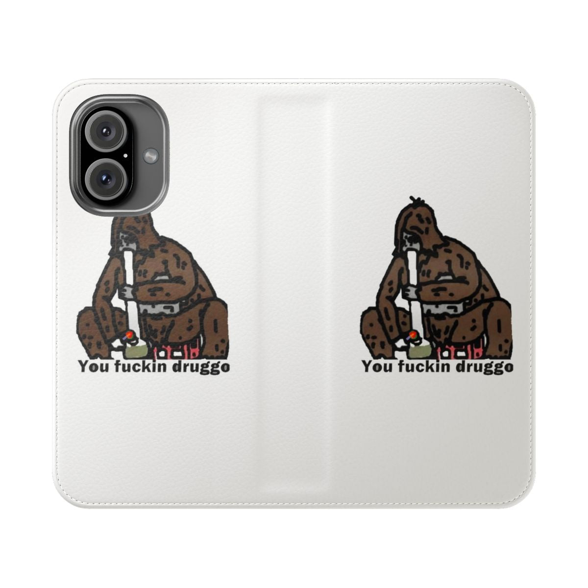 Sassy the Sasquatch inspired phone case with a unique, hand-drawn design