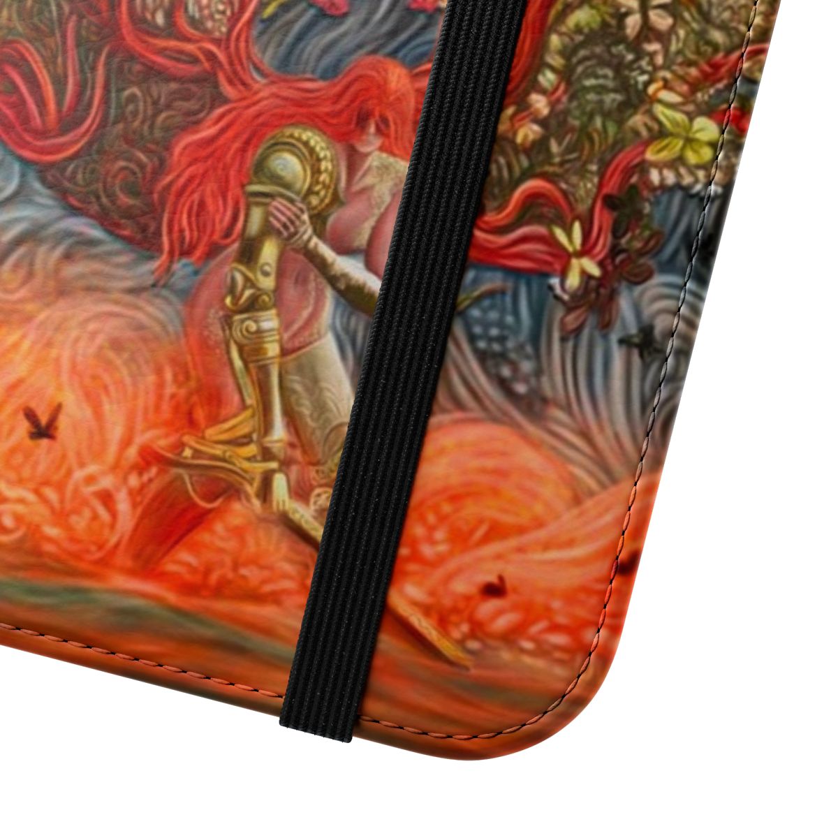 Artistic phone case featuring the Goddess of Rot, Malenia, from the video game Elden Ring. - Close Up