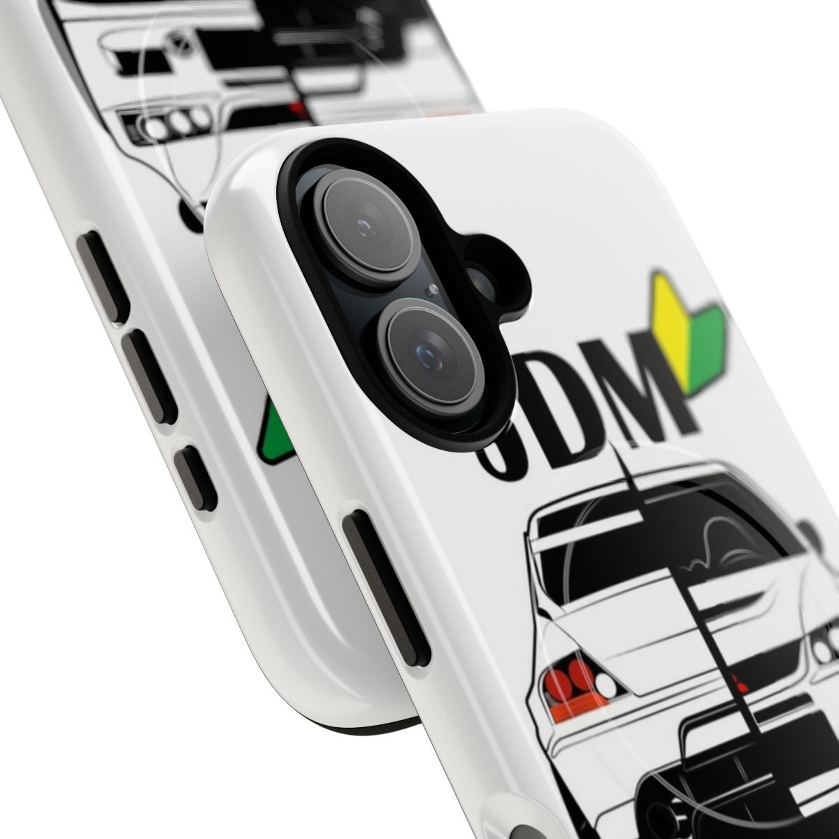 Tough magnetic phone case with JDM-inspired design for Mitsubishi Lancer Evo enthusiasts - Detail