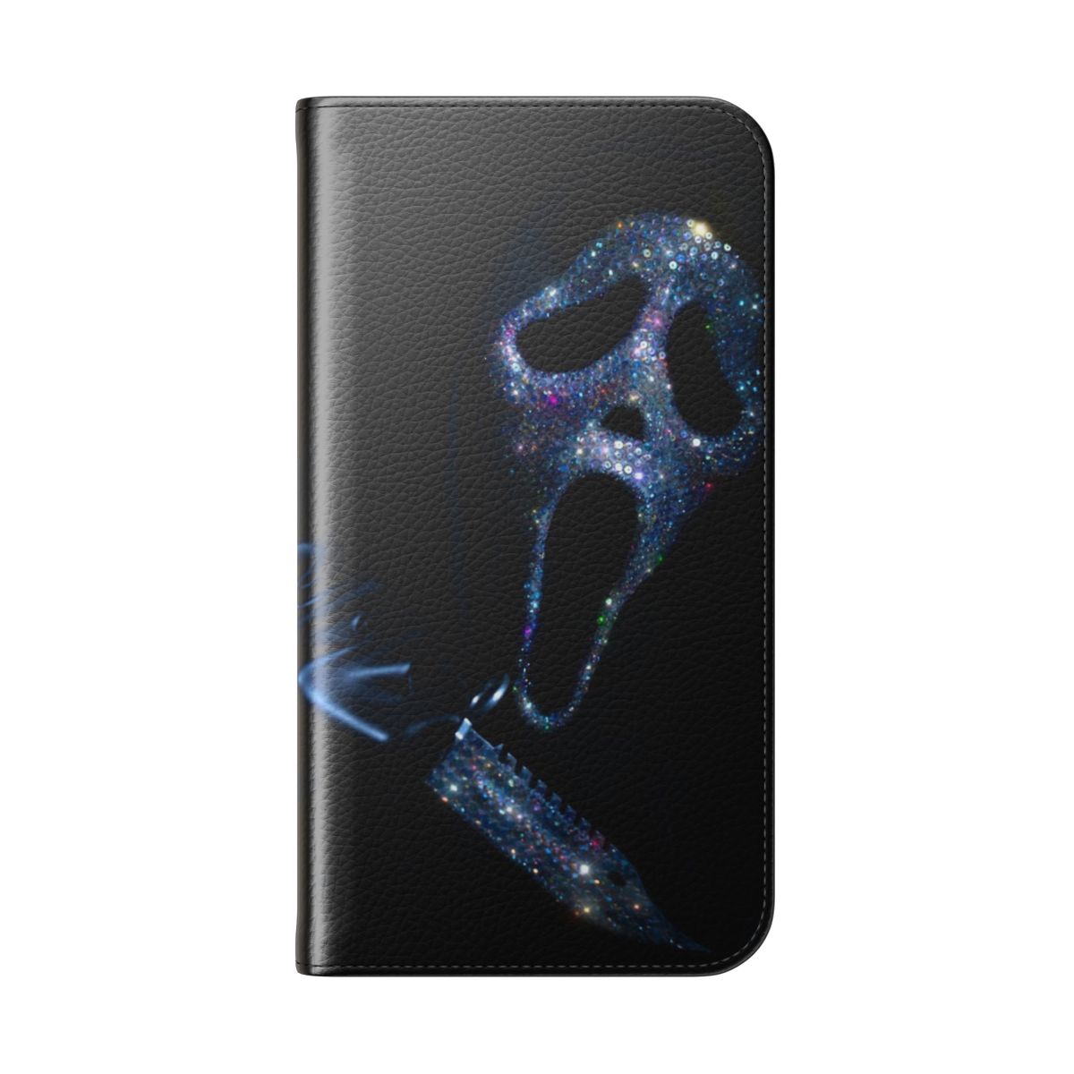 Colorful iridescent phone case with Ghostface design - Folded Back