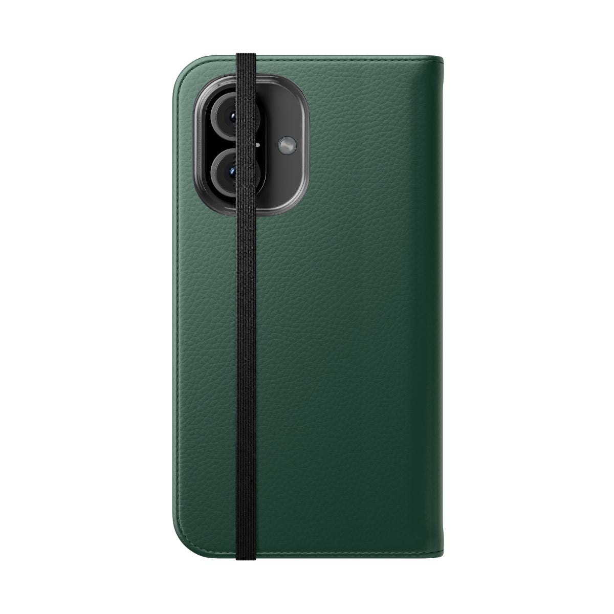 Emerald green phone case with a minimalist, chic design - Folded Front