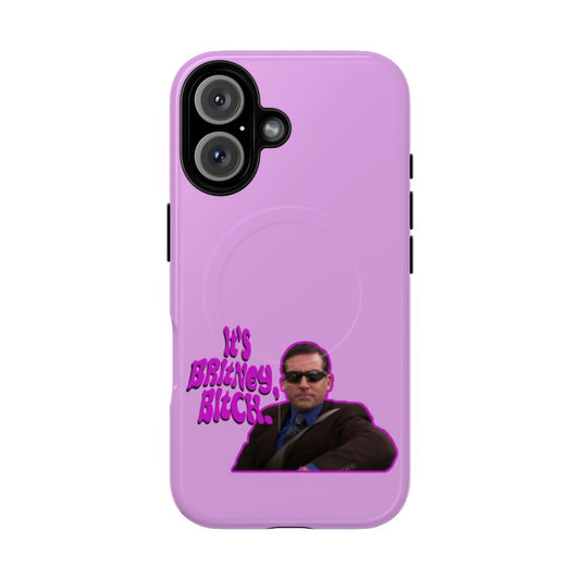 Magnetic tough phone case with a Michael Scott (The Office) inspired "It's Britney Bitch" design