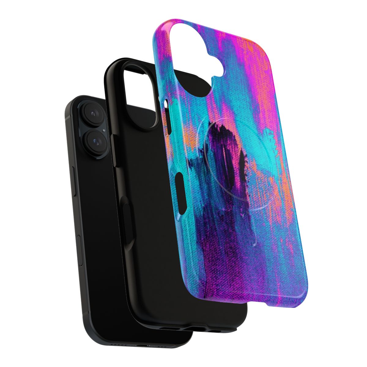 Colorful abstract phone case with magnetic protection - Layers