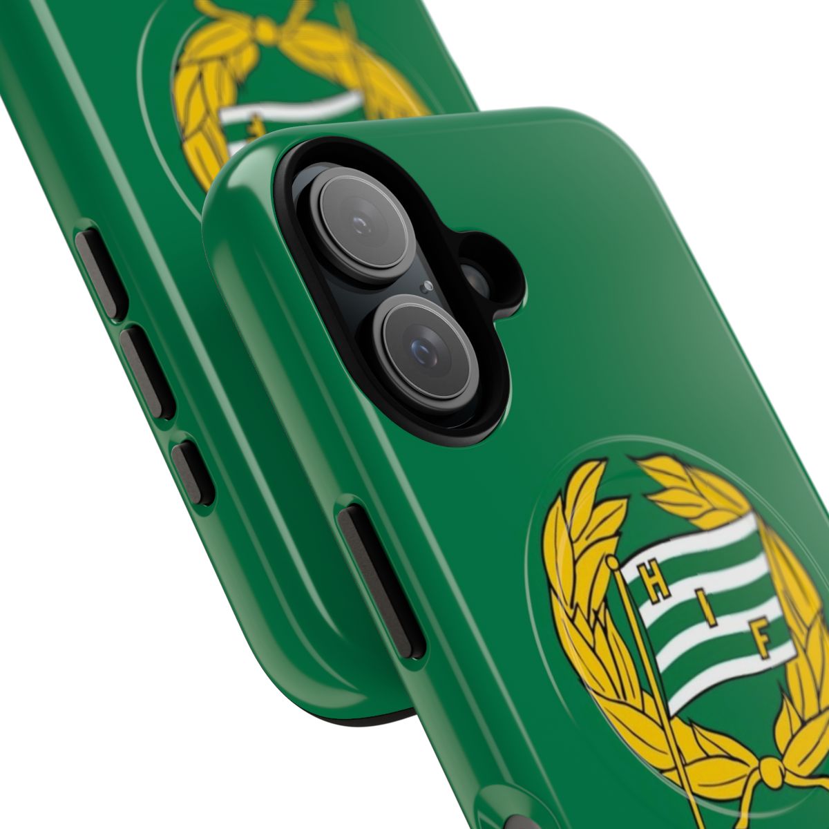 Magnetic phone case featuring the Hammarby IF football club logo - Detail