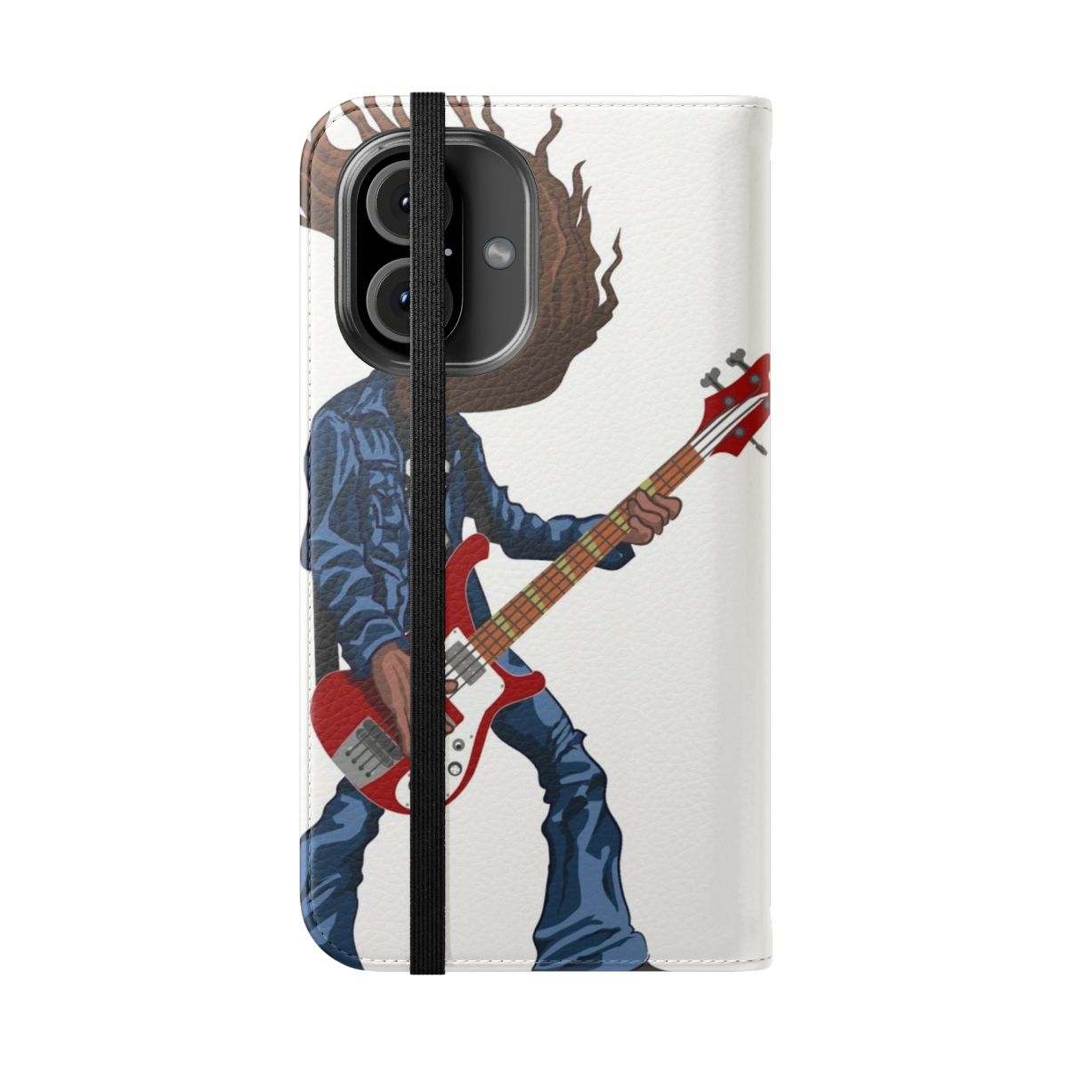 Cliff Burton-Inspired Heavy Metal Flip Phone Case - Folded Front